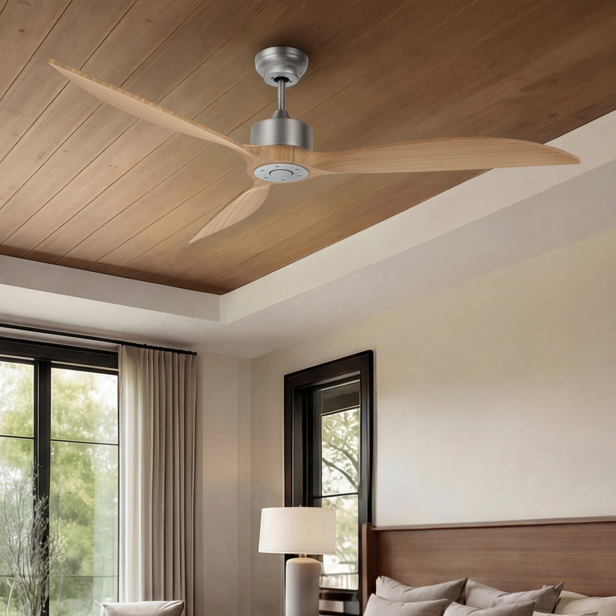 65-Inch Downrod Mount 3-Blade Ceiling Fan without Light