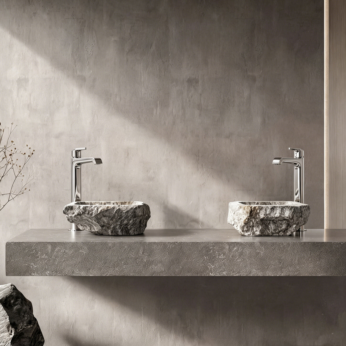Single-Handle Vessel Bathroom Sink Faucet With Pop-Up Drain