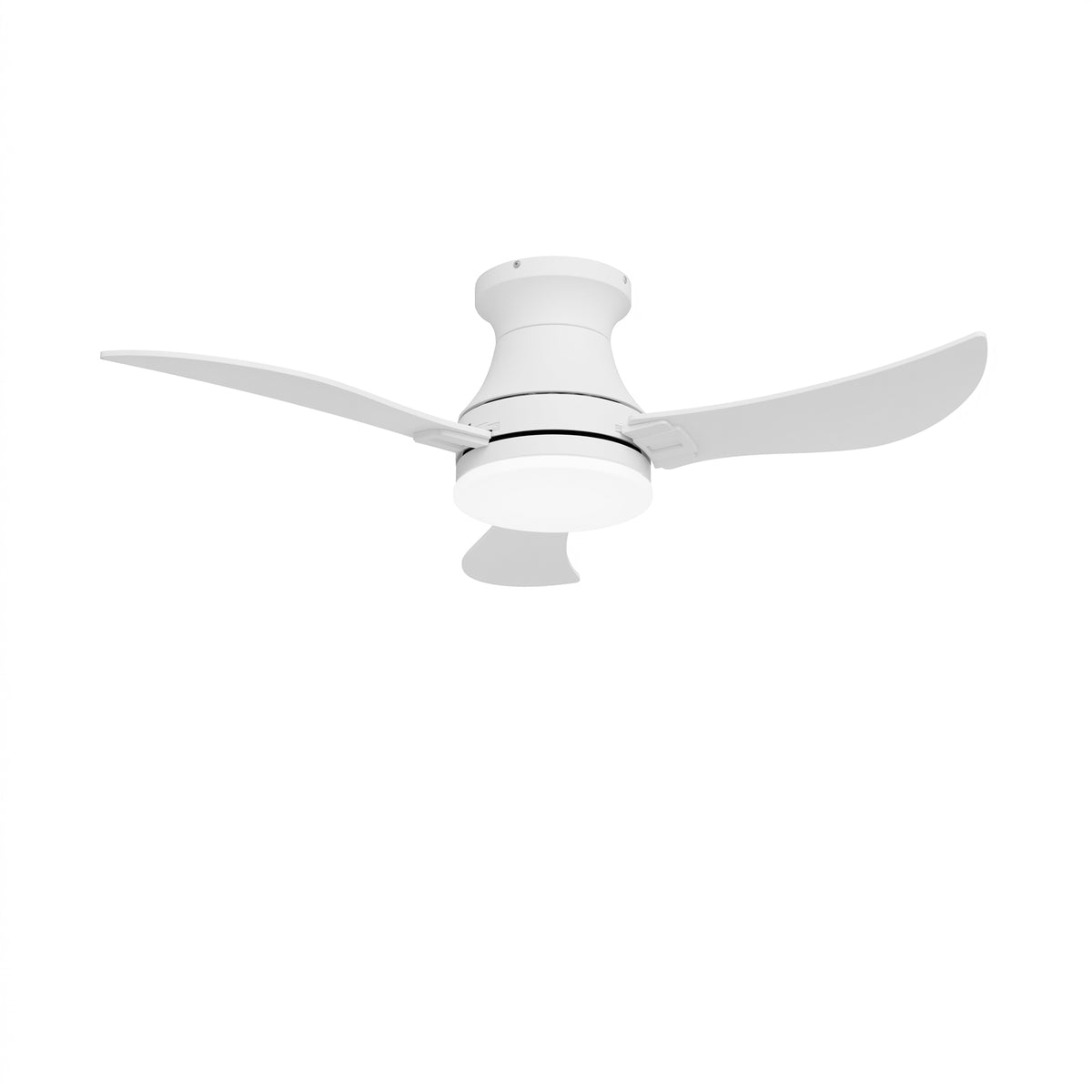 42-Inch Flush Mount 3-Blade Ceiling Fan with Light and Remote Control