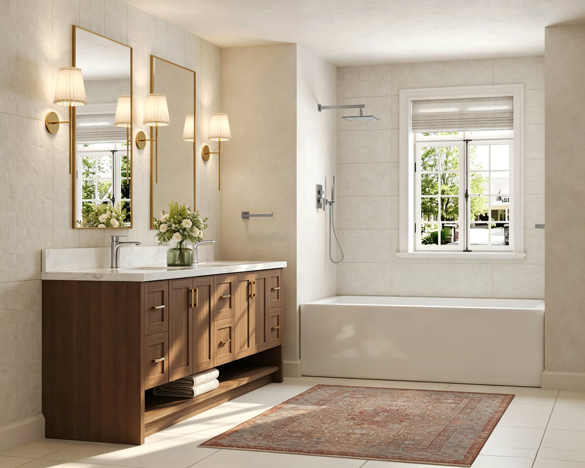 Single-Handle Bathroom Sink Faucet With Pop-Up Drain