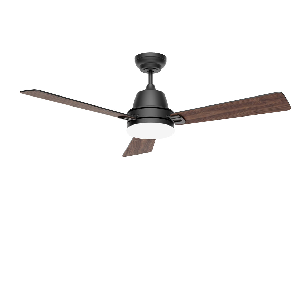 52-Inch Downrod Mount 3-Blade Ceiling Fan with Light and Remote Control