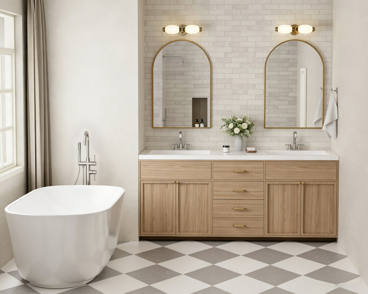 Two-Handle Centerset Bathroom Sink Faucet With Pop-Up Drain