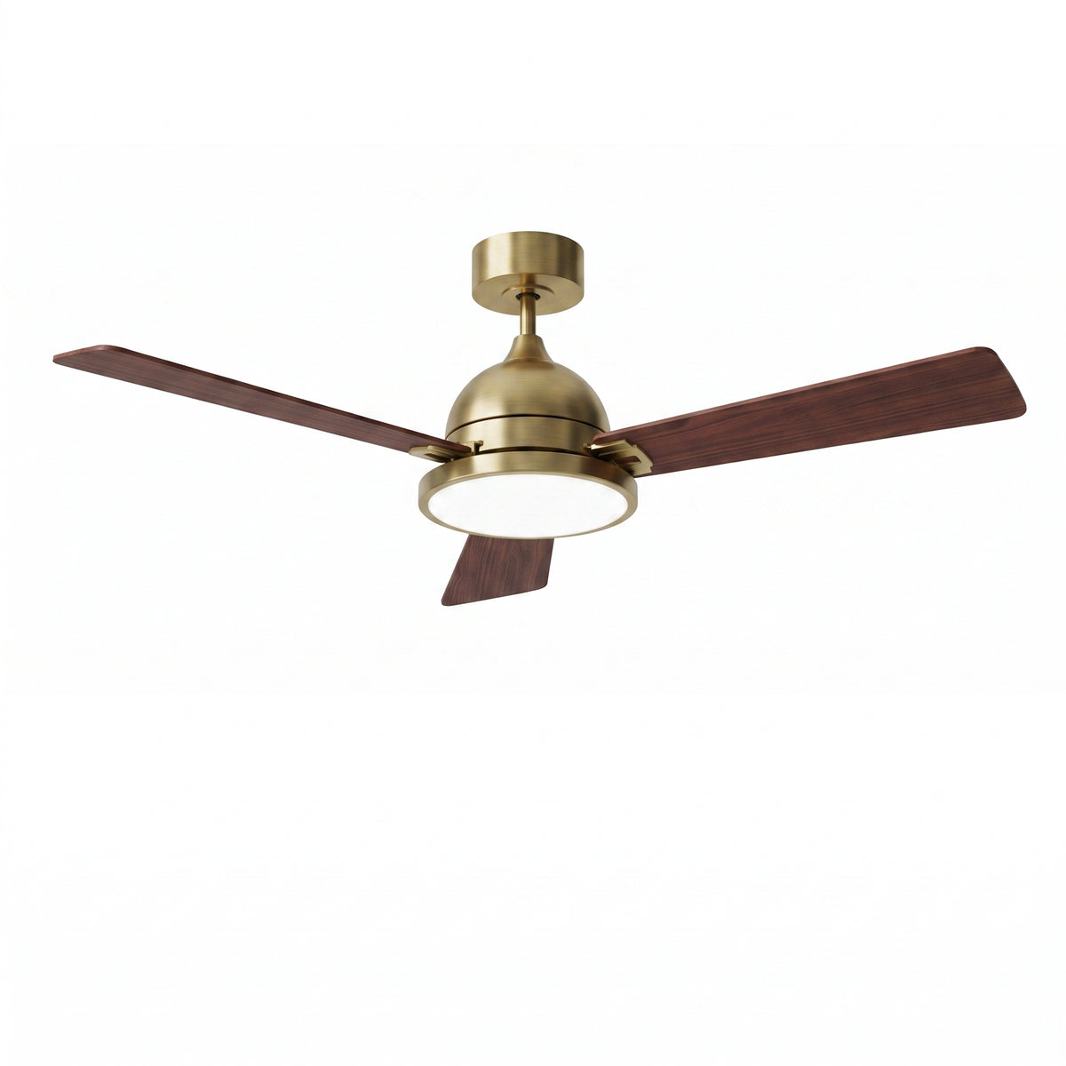 52-Inch Downrod Mount 3-Blade Ceiling Fan with Light and Remote Control