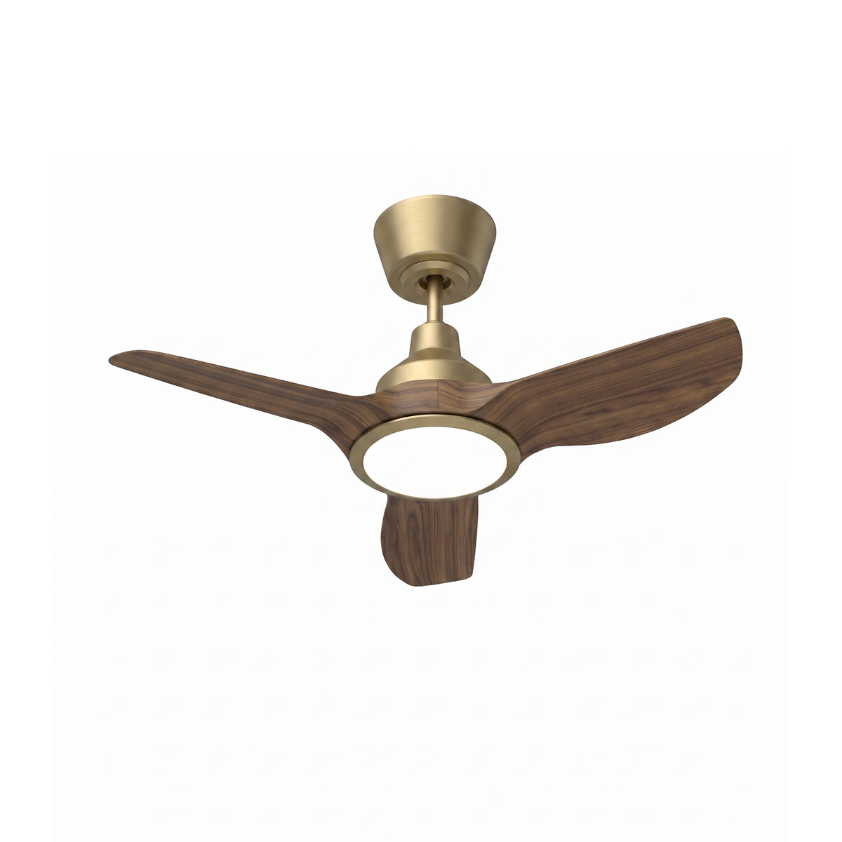 36-Inch Downrod Mount 3-Blade Ceiling Fan with Light and Remote Control