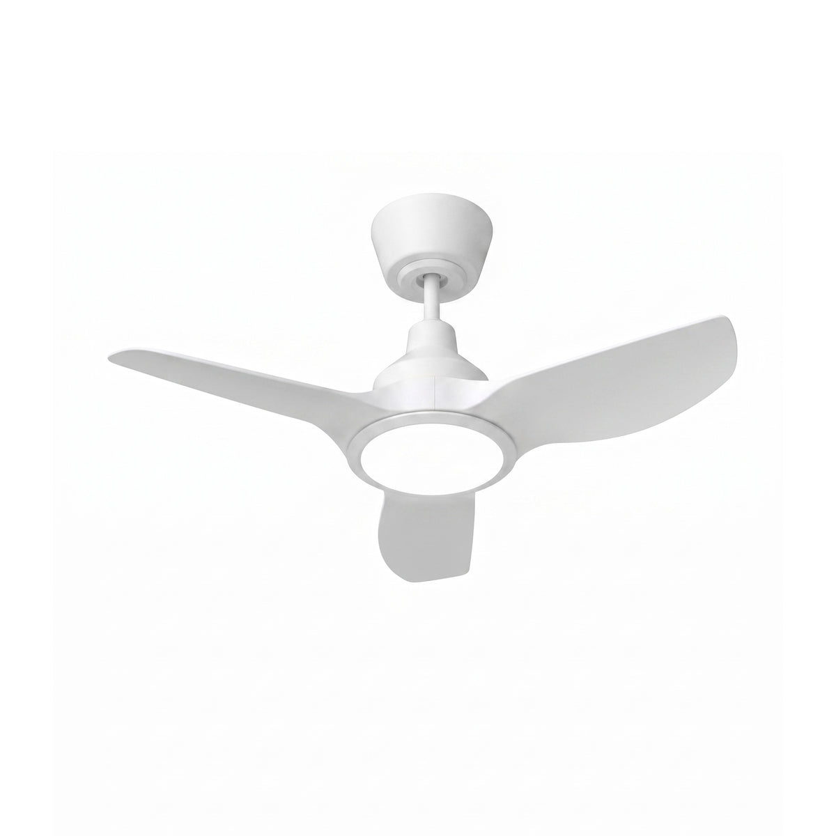 36-Inch Downrod Mount 3-Blade Ceiling Fan with Light and Remote Control