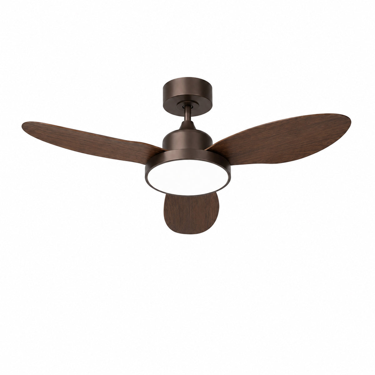 42-Inch Downrod Mount 3-Blade Ceiling Fan with Light and Remote Control