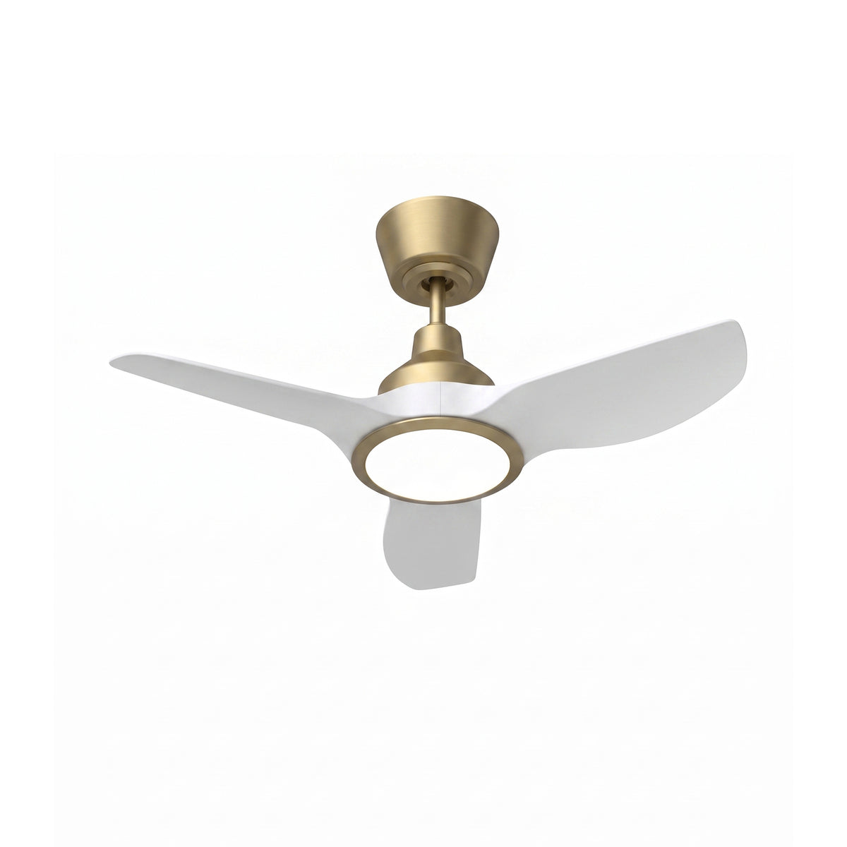 36-Inch Downrod Mount 3-Blade Ceiling Fan with Light and Remote Control
