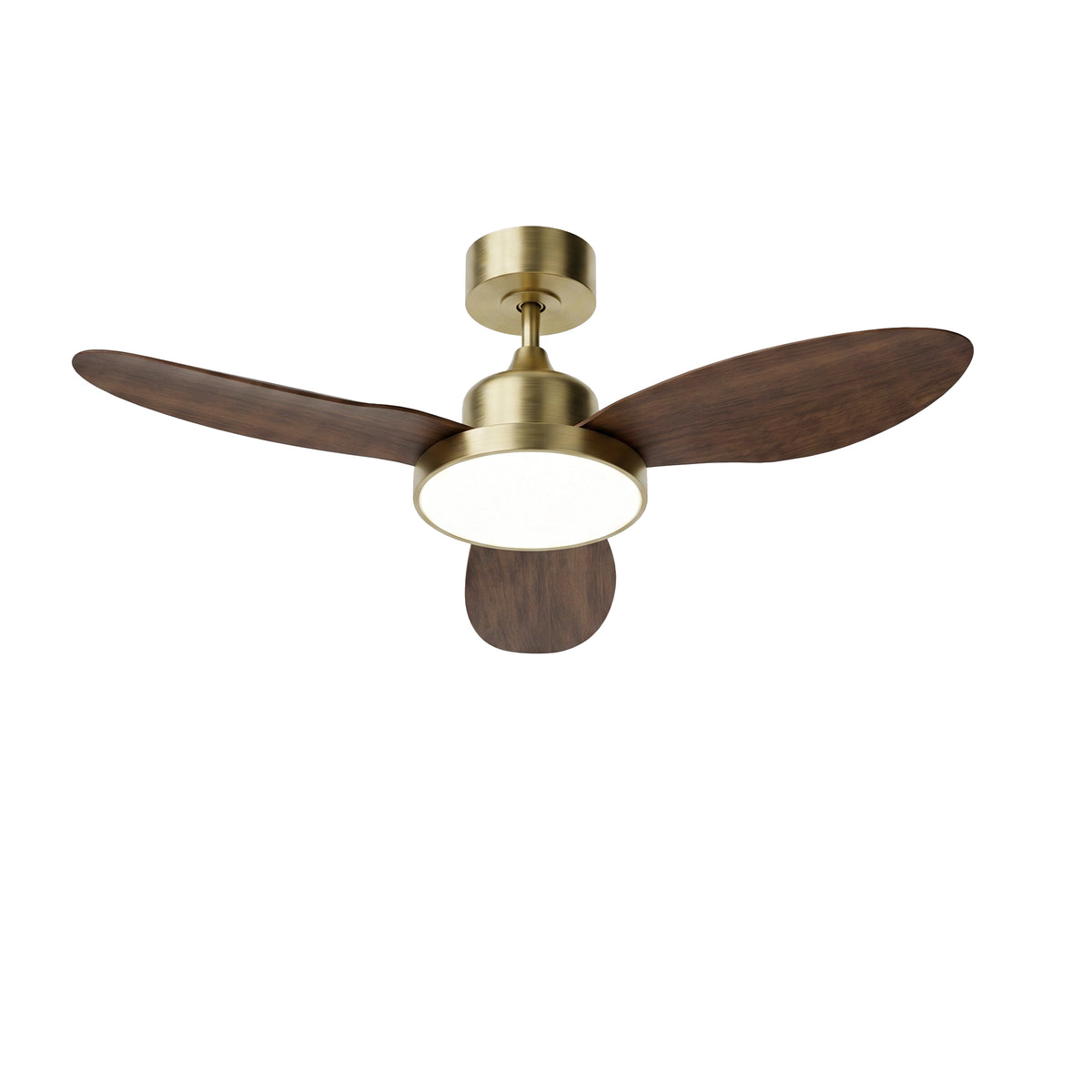 42-Inch Downrod Mount 3-Blade Ceiling Fan with Light and Remote Control