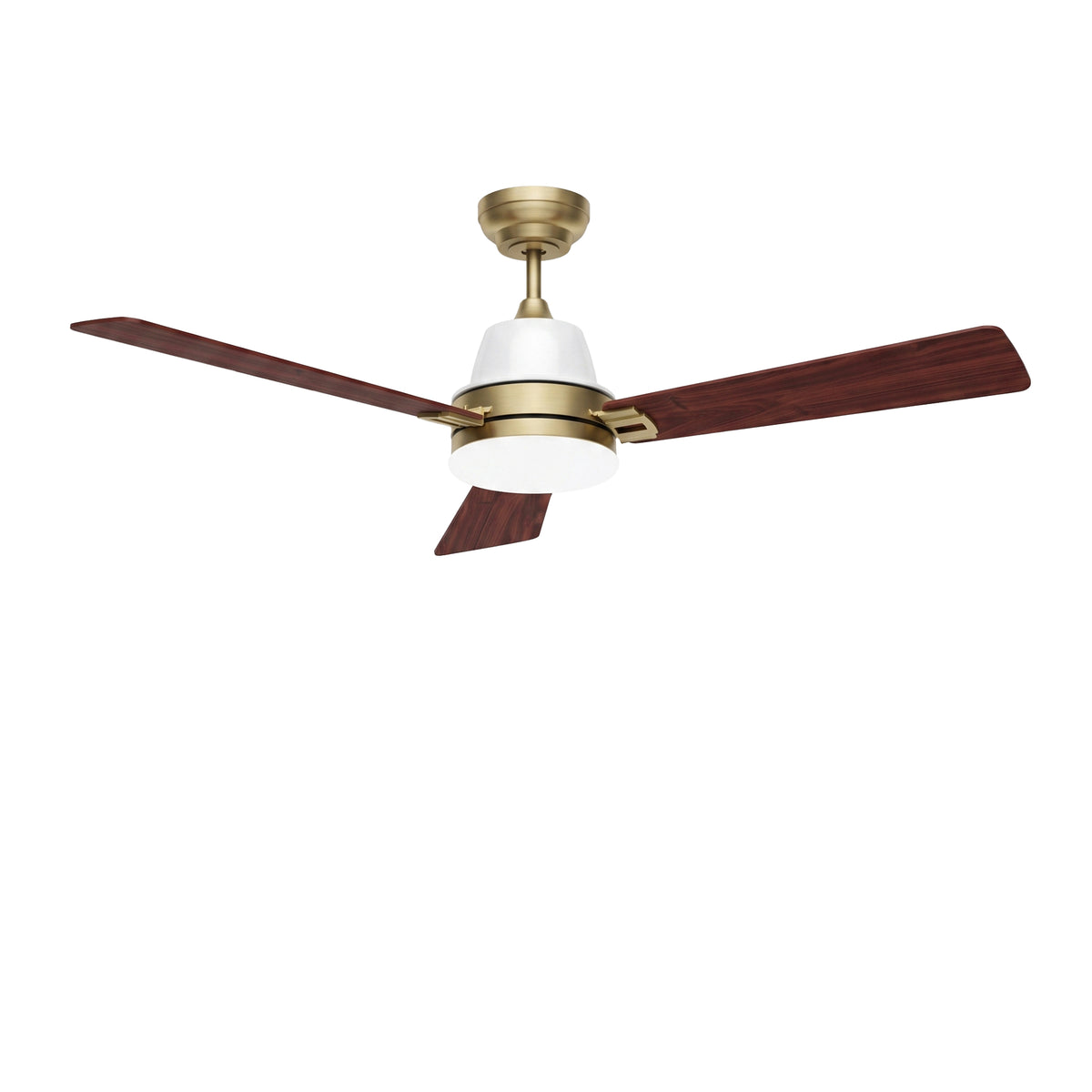 52-Inch Downrod Mount 3-Blade Ceiling Fan with Light and Remote Control
