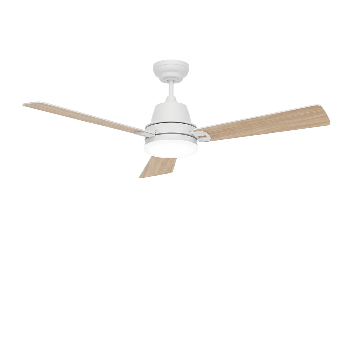 52-Inch Downrod Mount 3-Blade Ceiling Fan with Light and Remote Control