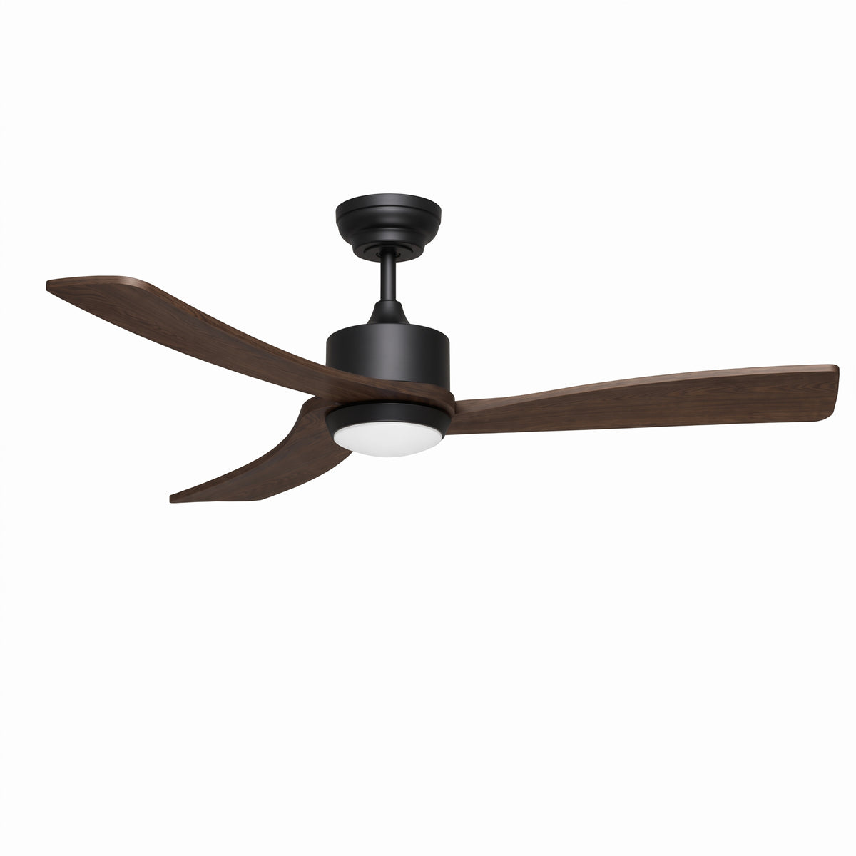 52-Inch Downrod Mount 3-Blade Ceiling Fan with Light and Remote Control