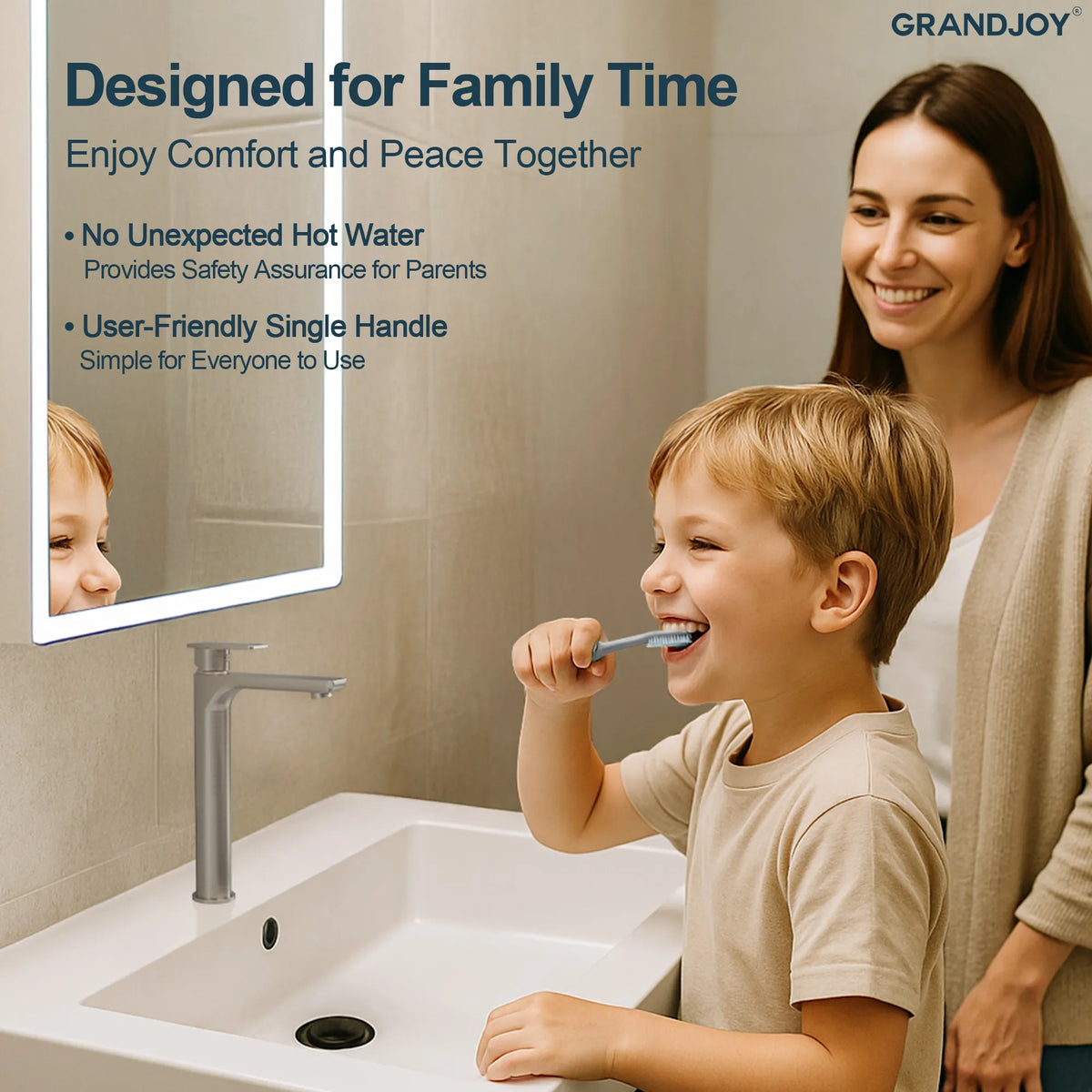 Single-Handle Vessel Bathroom Sink Faucet With Pop-Up Drain