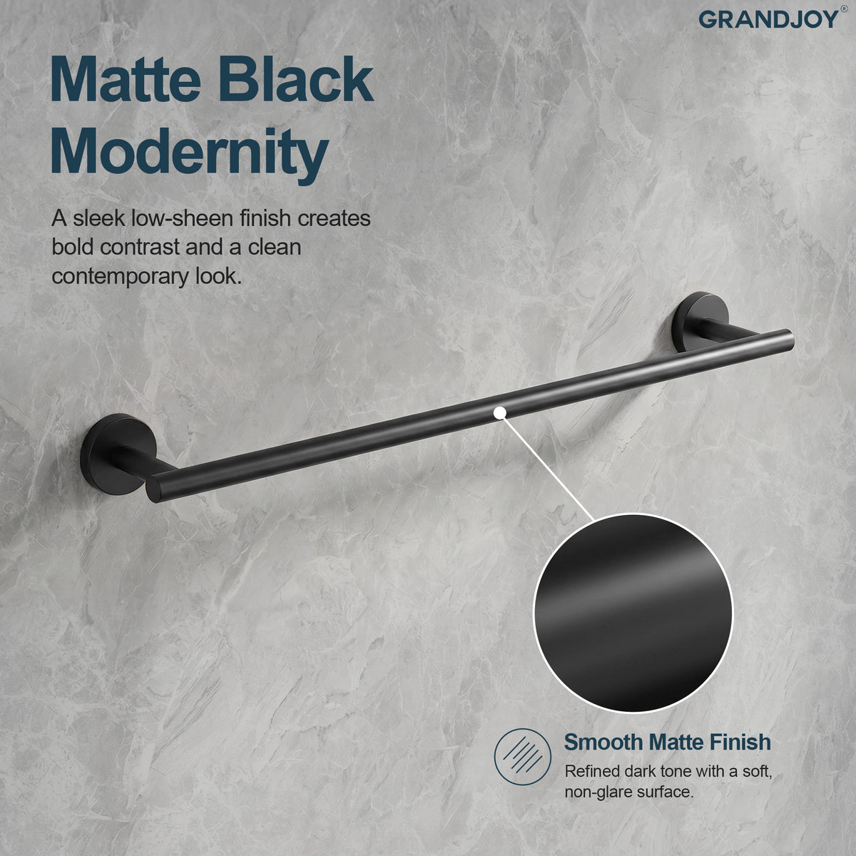 23.6-Inch Wall-Mounted Stainless Steel Bathroom Towel Bar for Daily Storage