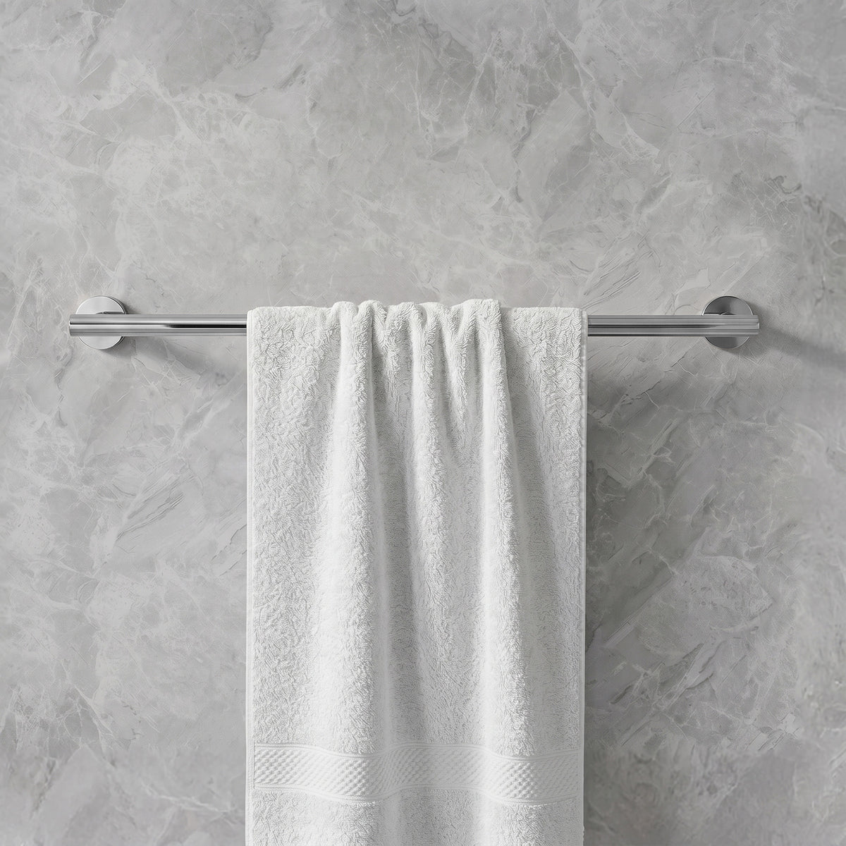 23.6-Inch Wall-Mounted Stainless Steel Bathroom Towel Bar for Daily Storage