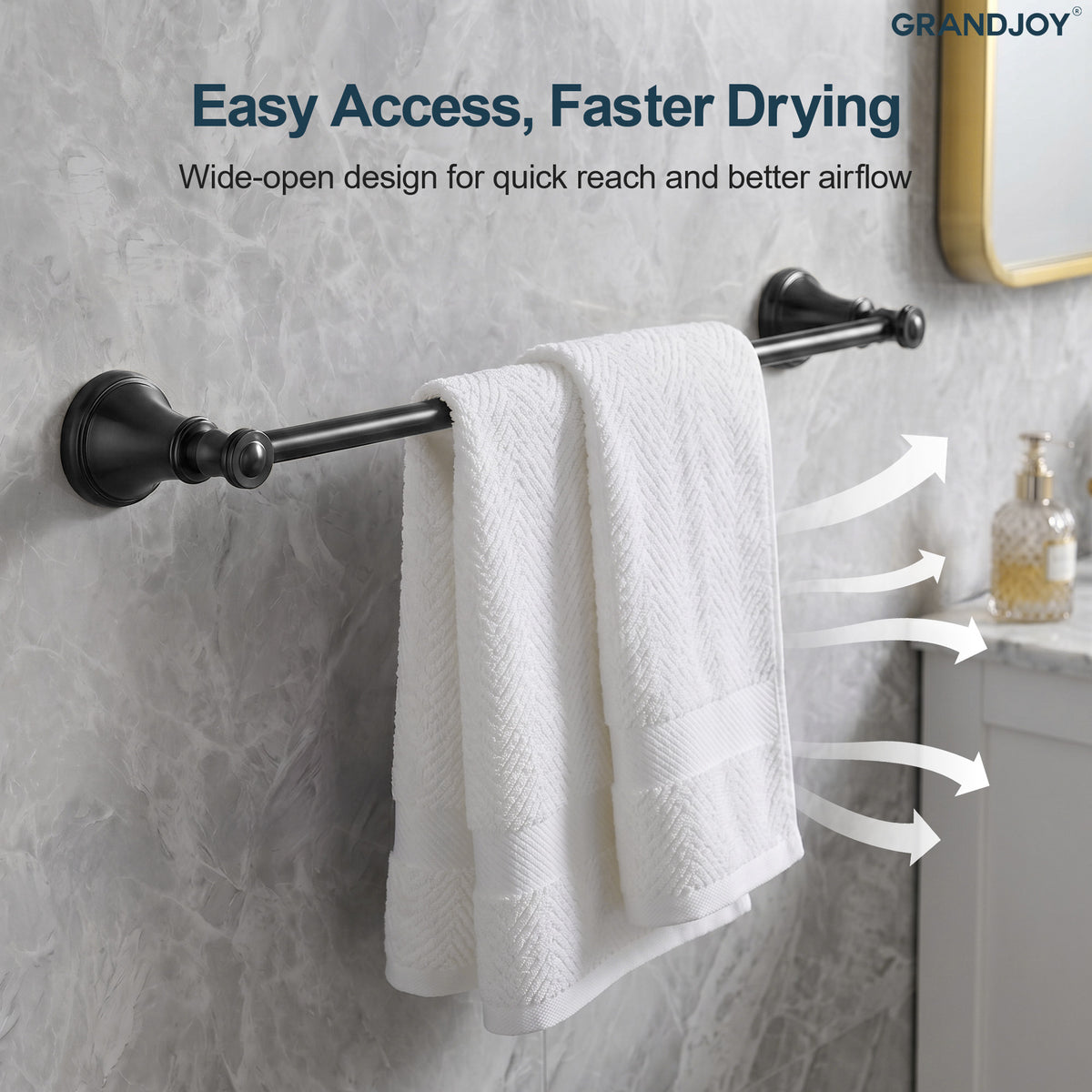 23.3-Inch Wall-Mounted Stainless Steel Bathroom Towel Bar for Daily Storage