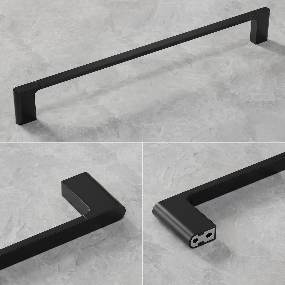 23.6-Inch Wall-Mounted 304 Stainless Steel Bathroom Towel Bar for Daily Storage