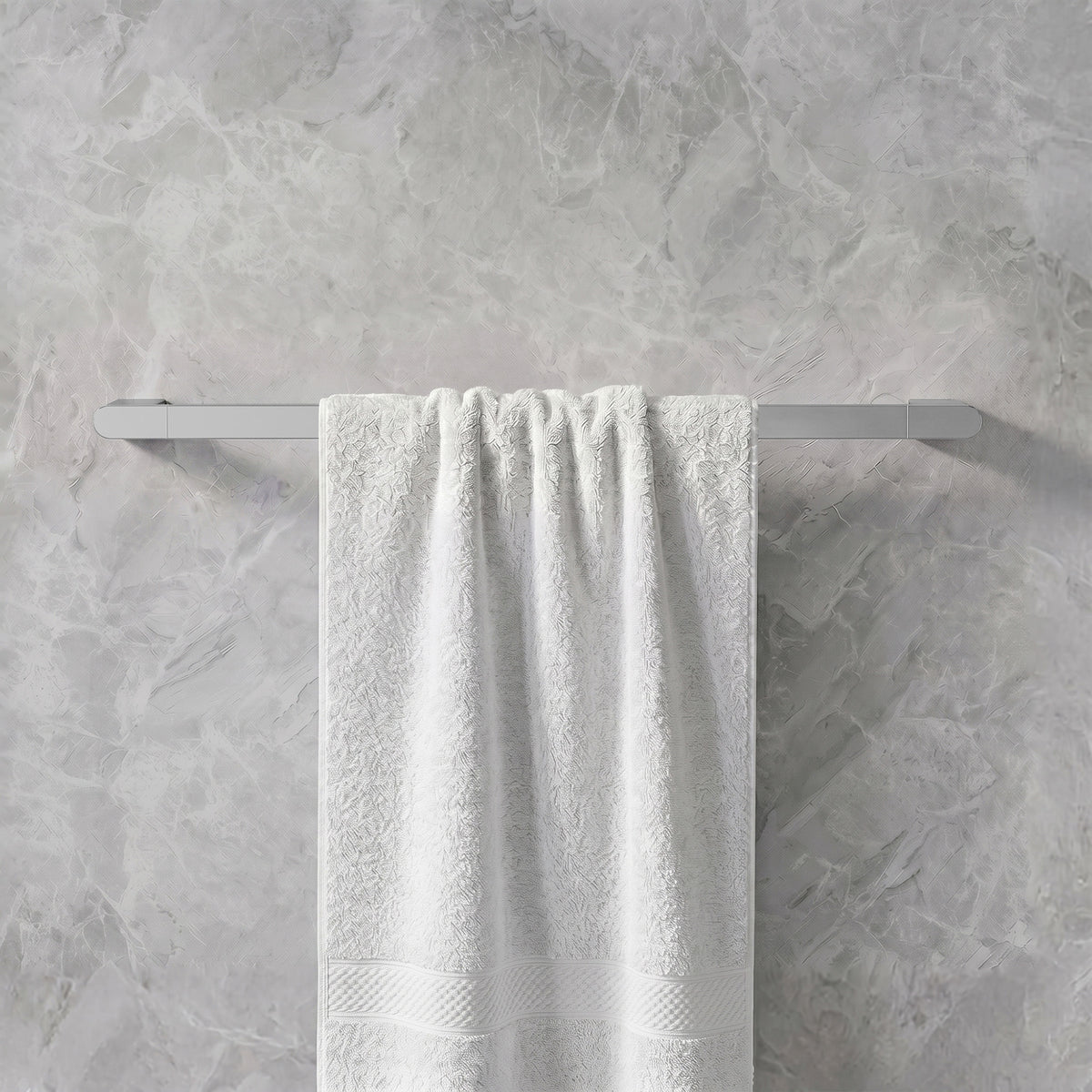 23.6-Inch Wall-Mounted 304 Stainless Steel Bathroom Towel Bar for Daily Storage