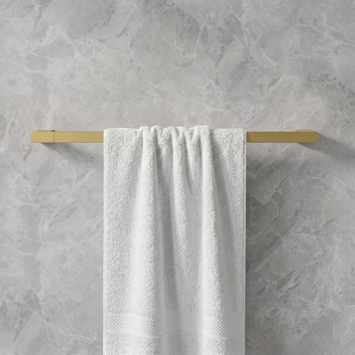 23.6-Inch Wall-Mounted 304 Stainless Steel Bathroom Towel Bar for Daily Storage