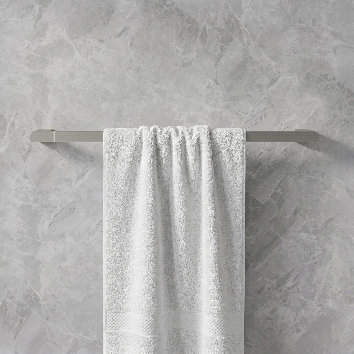 23.6-Inch Wall-Mounted 304 Stainless Steel Bathroom Towel Bar for Daily Storage