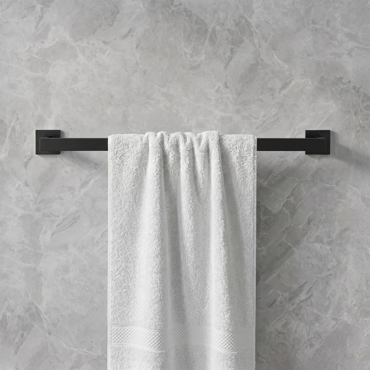 25.6-Inch Wall-Mounted 304 Stainless Steel Bathroom Towel Bar for Daily Storage