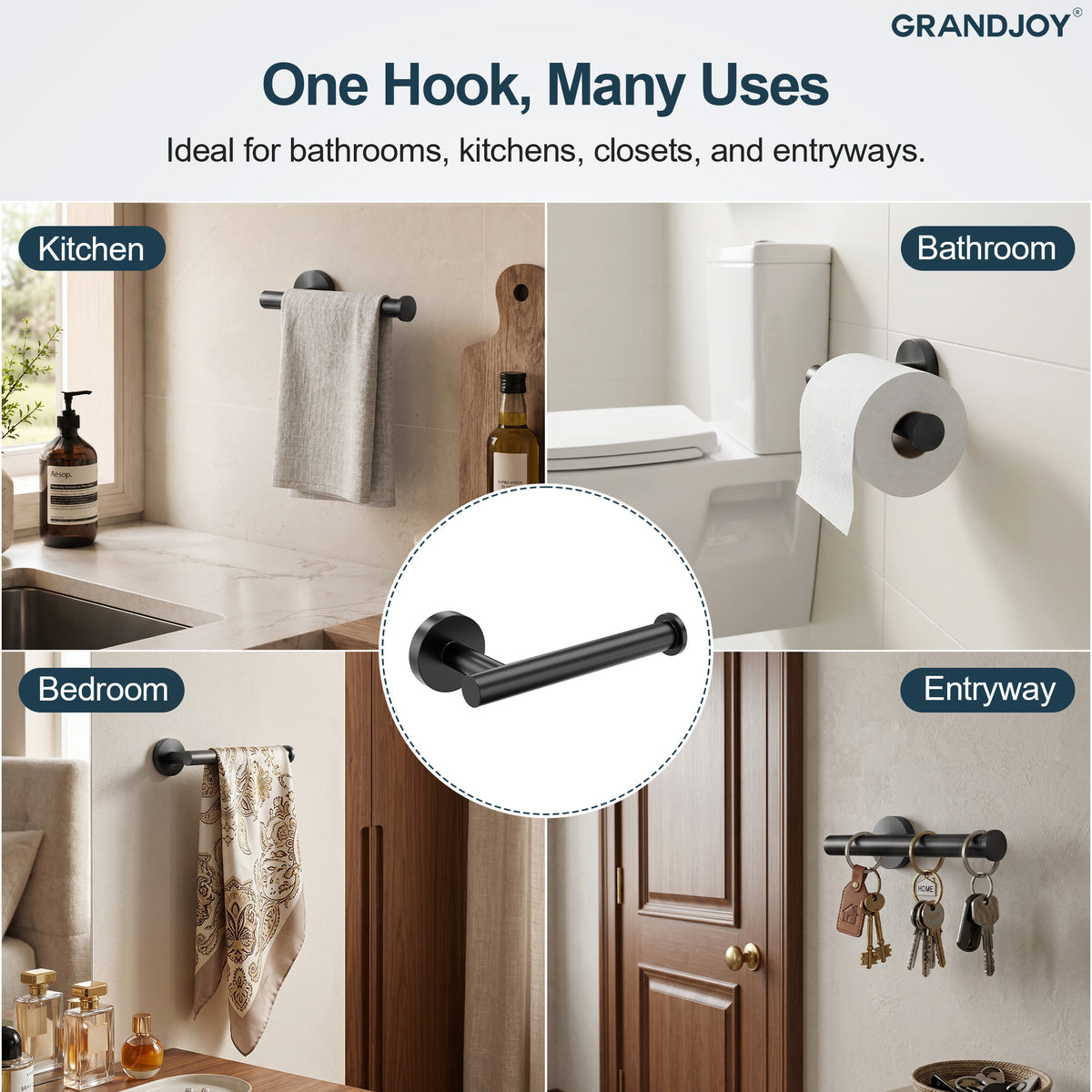 Round Wall-Mounted Stainless Steel Toilet Paper Holder for Bathroom Organization