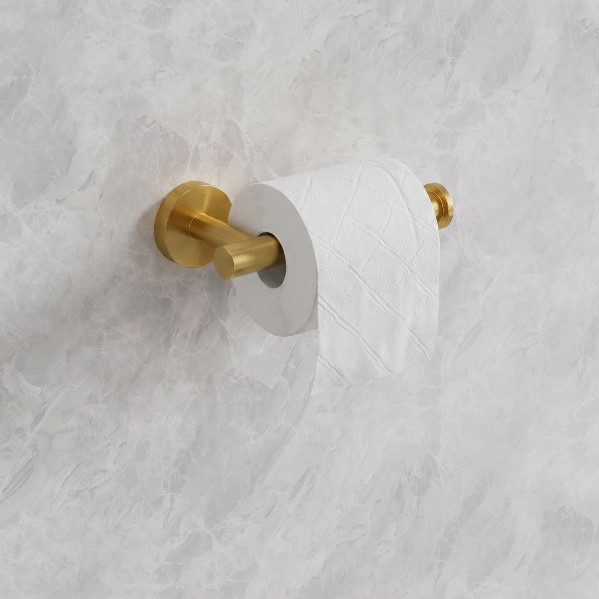 Round Wall-Mounted Stainless Steel Toilet Paper Holder for Bathroom Organization