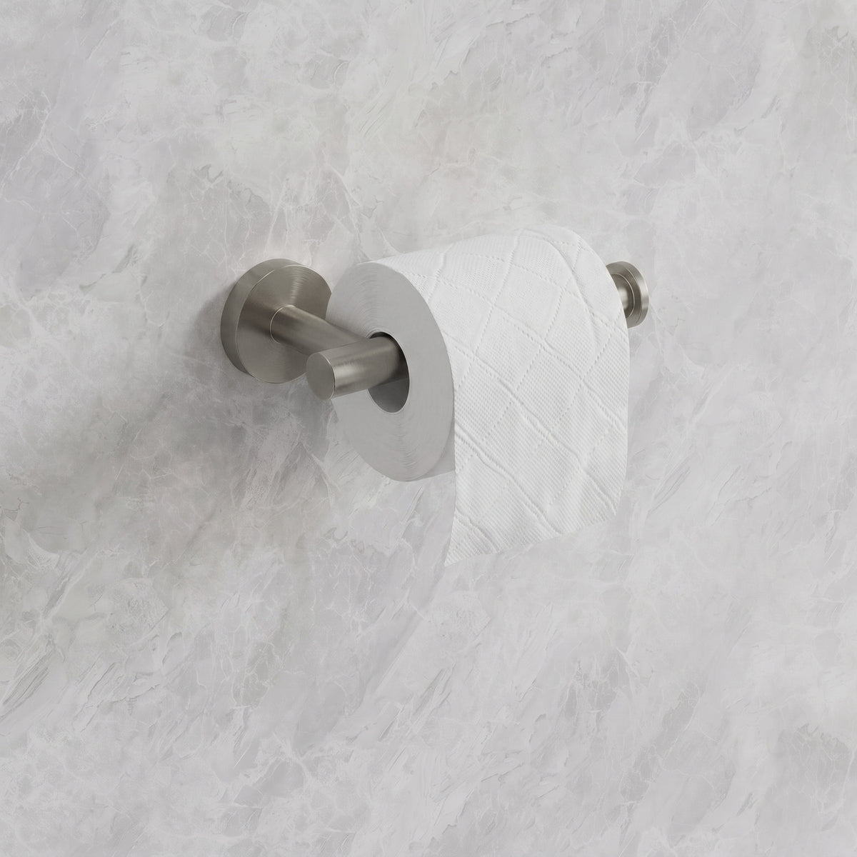 Round Wall-Mounted Stainless Steel Toilet Paper Holder for Bathroom Organization