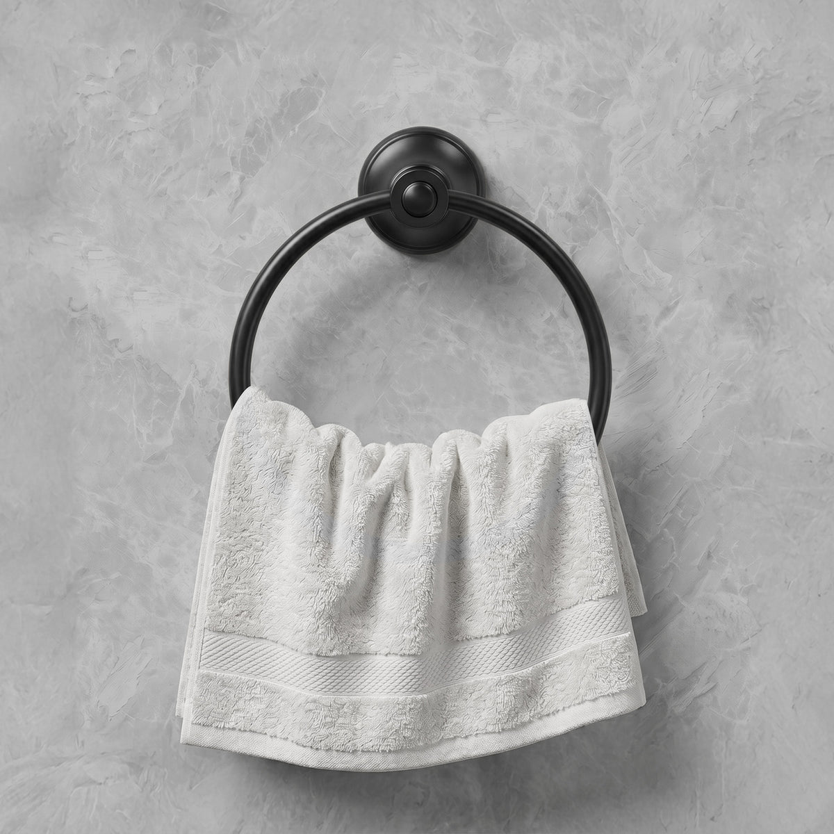 Wall-Mounted Brass Towel Ring for Organized Bathroom Hand Towel Storage