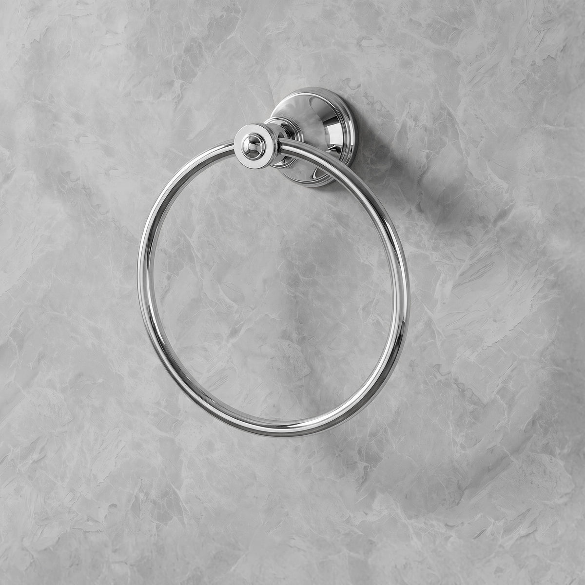 Wall-Mounted Brass Towel Ring for Organized Bathroom Hand Towel Storage