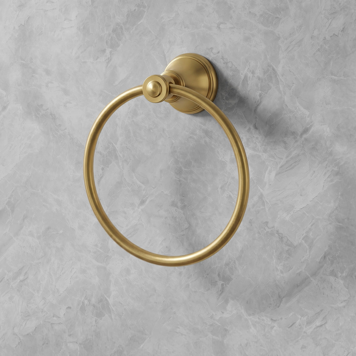 Wall-Mounted Brass Towel Ring for Organized Bathroom Hand Towel Storage