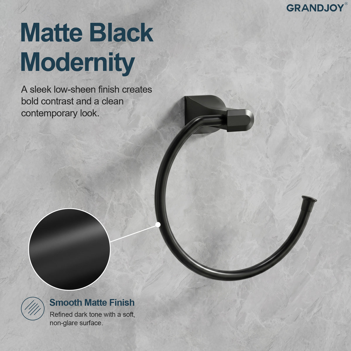 Wall-Mounted Open Towel Ring for Organized Bathroom Hand Towel Storage