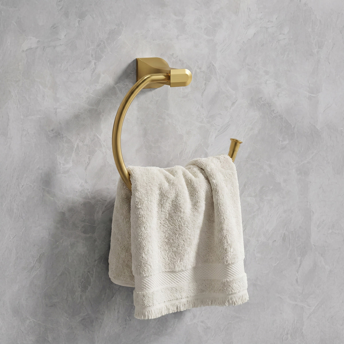 Wall-Mounted Open Towel Ring for Organized Bathroom Hand Towel Storage