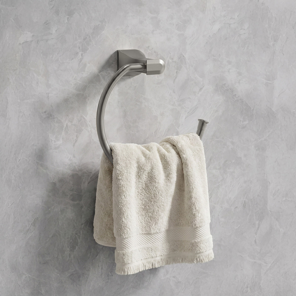 Wall-Mounted Open Towel Ring for Organized Bathroom Hand Towel Storage