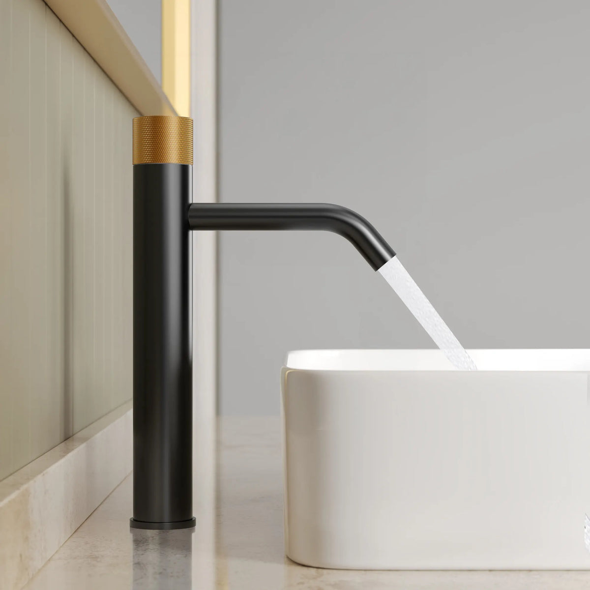 Single-Handle Vessel Bathroom Sink Faucet With Pop-Up Drain