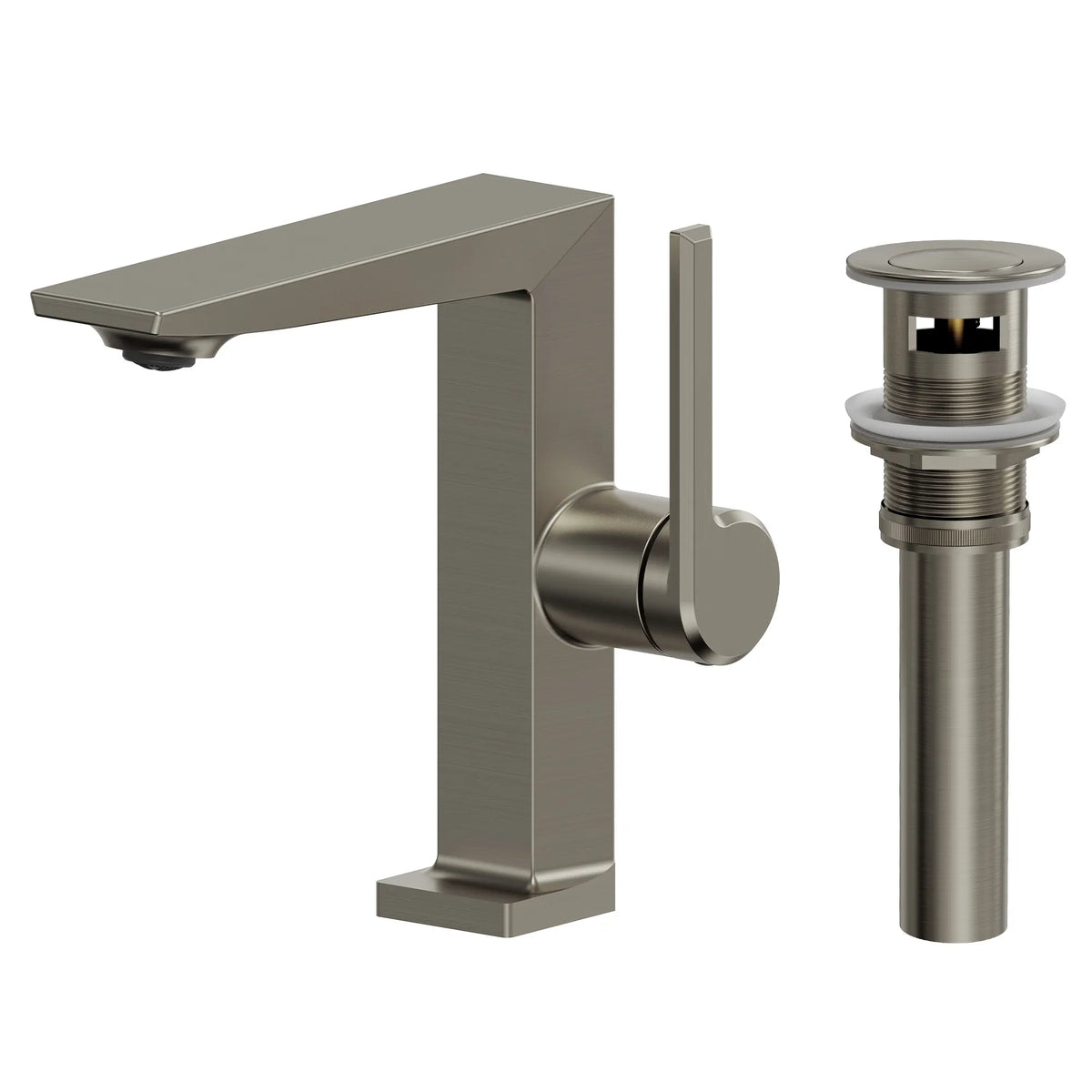 Single-Handle Bathroom Sink Faucet With Pop-Up Drain