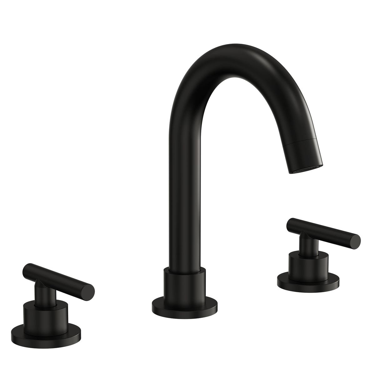 Two-Handle Mid Arc Widespread Bathroom Sink Faucet With Pop-Up Drain