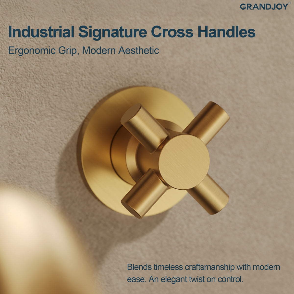 Wall-Mounted Long-Spout Roman Bathtub Faucet with Dual Handles