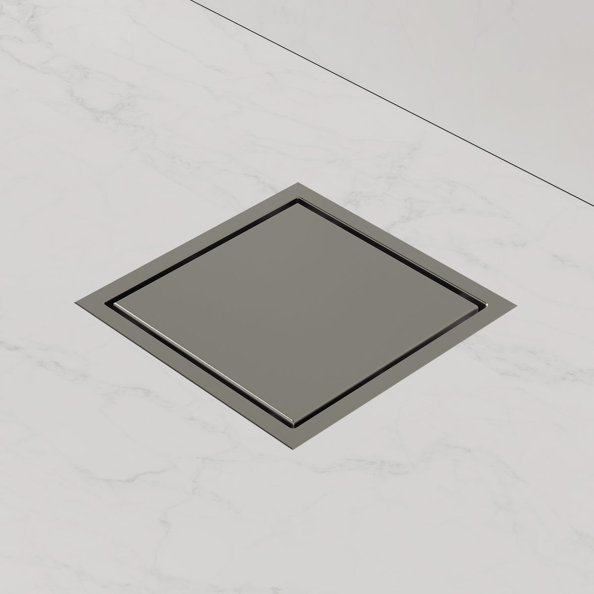 6-Inch Reversible Square Shower Drain with Anti-Odor Core