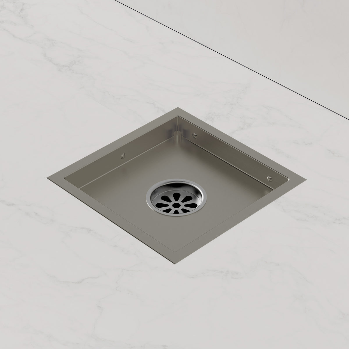 6-Inch Reversible Square Shower Drain with Anti-Odor Core
