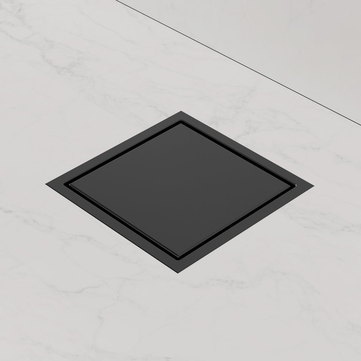 6-Inch Reversible Square Shower Drain with Anti-Odor Core