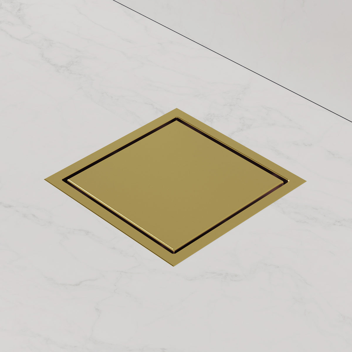 6-Inch Reversible Square Shower Drain with Anti-Odor Core