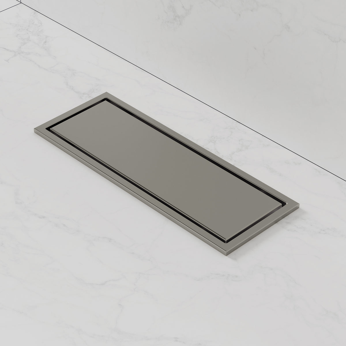 12-Inch Reversible Rectangular Shower Drain with Anti-Odor Core