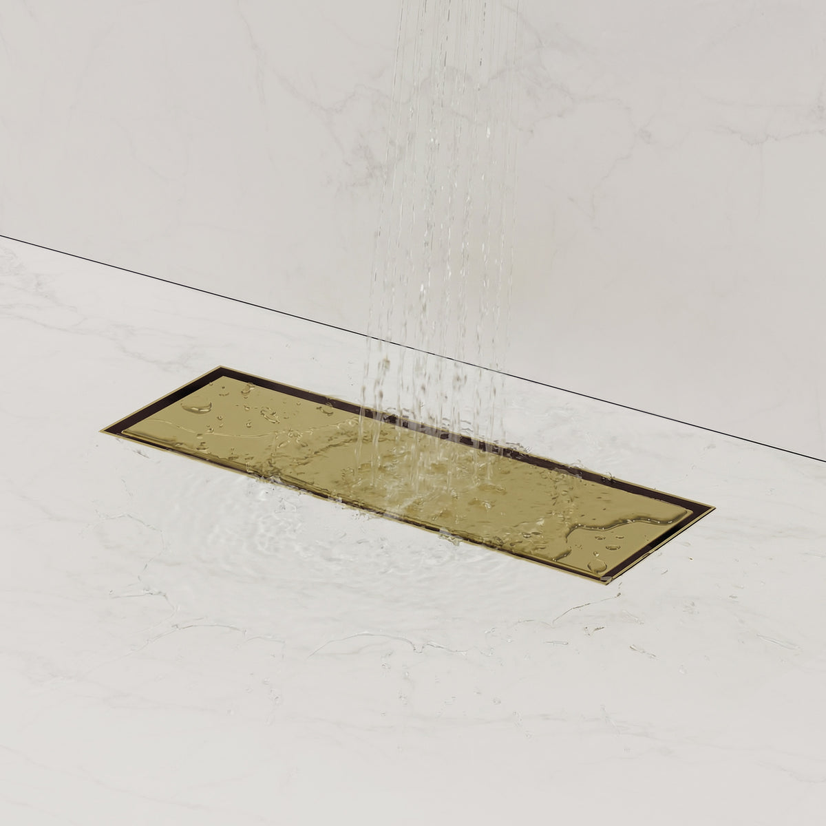 12-Inch Reversible Linear Shower Drain with Anti-Odor Core