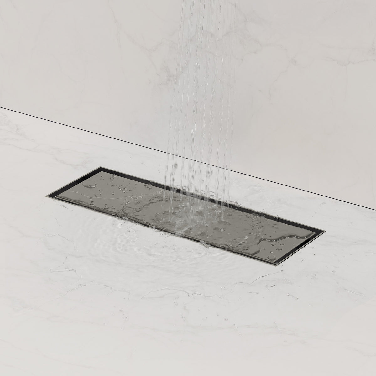 12-Inch Reversible Linear Shower Drain with Anti-Odor Core
