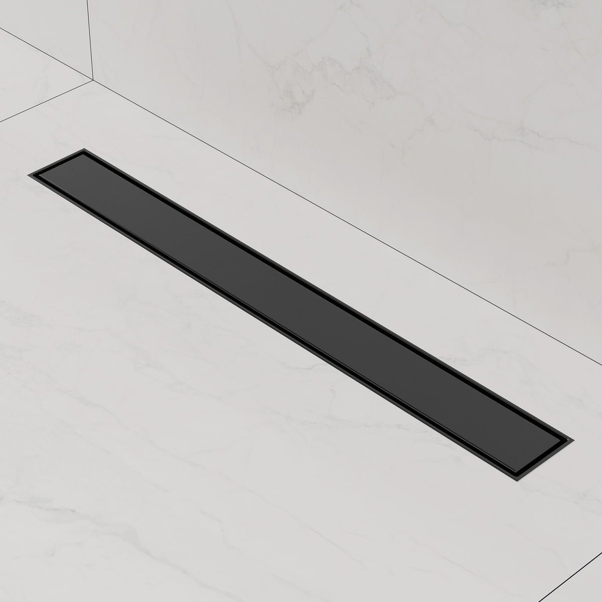 24-Inch Linear Shower Drain with Anti-Odor Core and Hair Catcher