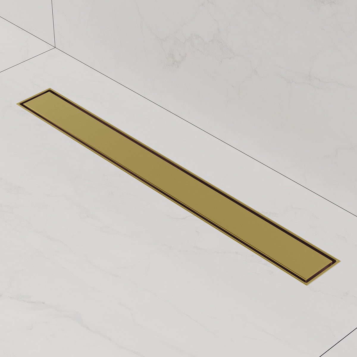 24-Inch Reversible Linear Shower Drain Kit with Anti-Odor Core