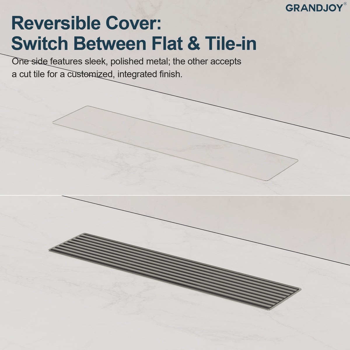 12-Inch Stainless Steel Linear Shower Drain with Easy-Clean Design