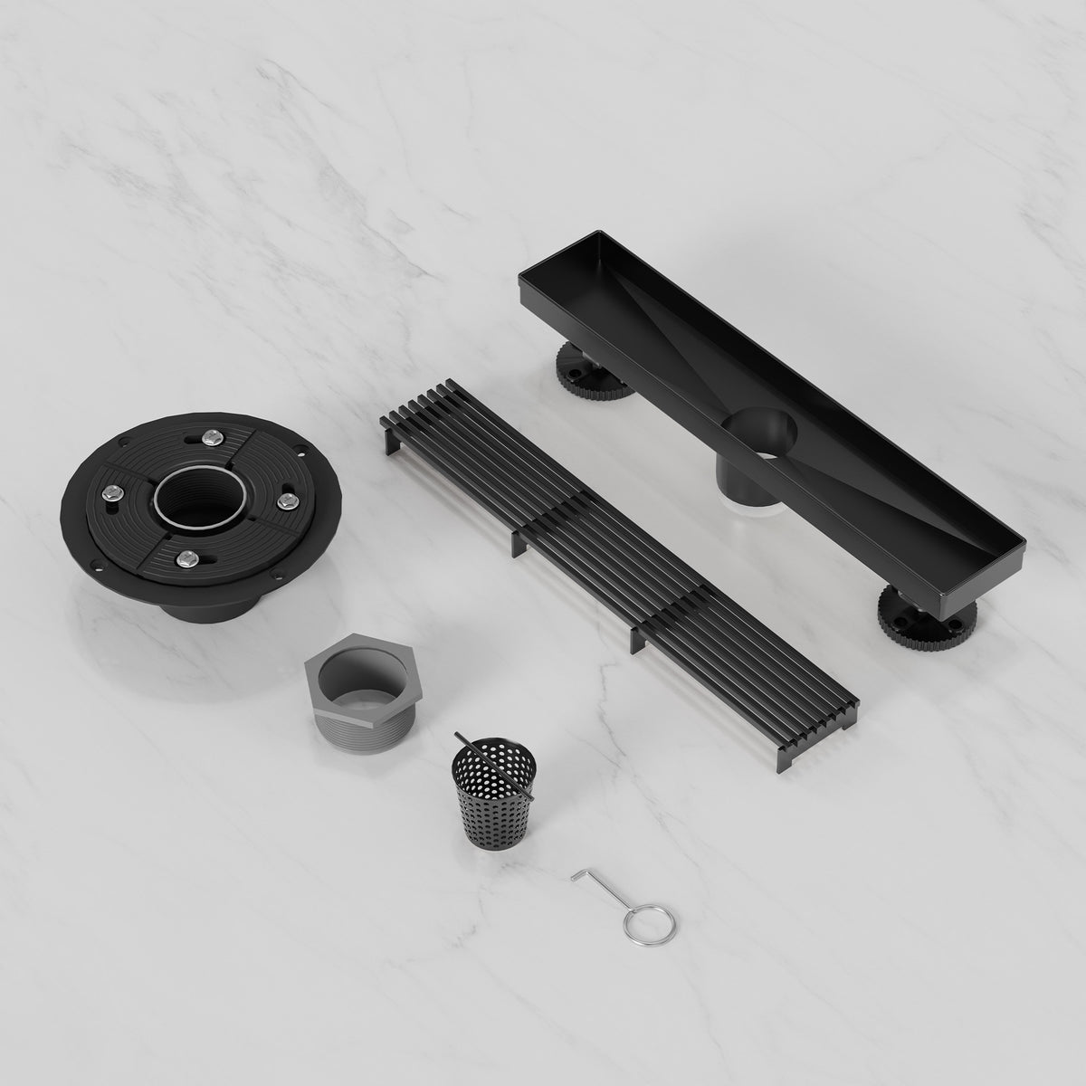 12-Inch Stainless Steel Linear Shower Drain with Easy-Clean Design