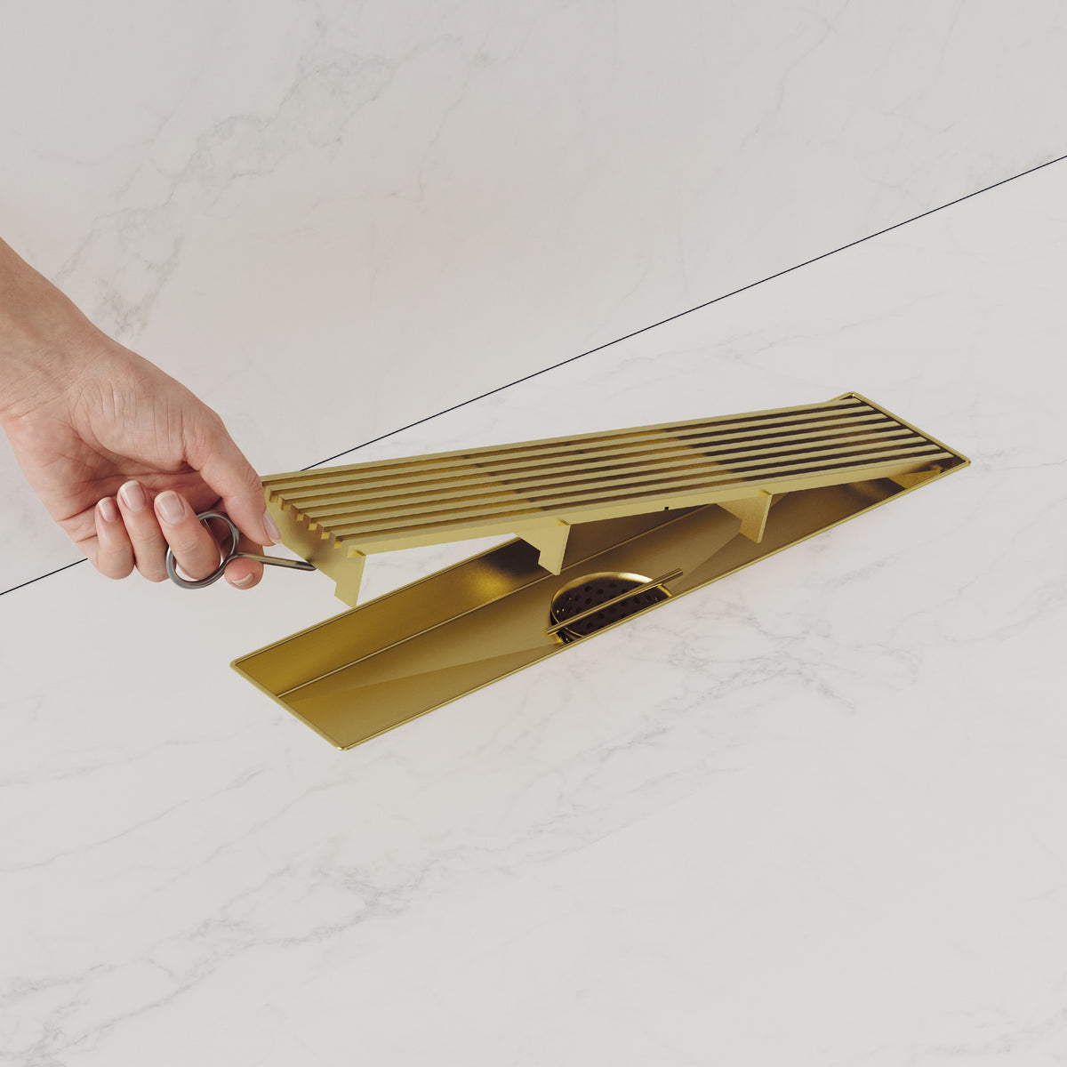 12-Inch Stainless Steel Linear Shower Drain with Easy-Clean Design