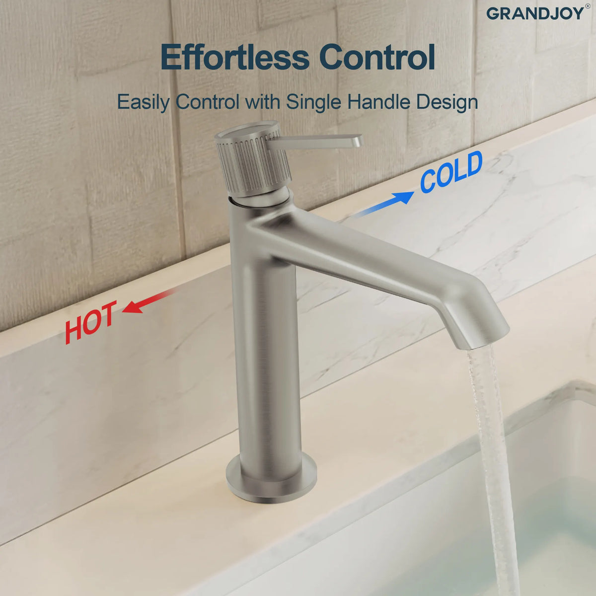 Single-Handle Bathroom Sink Faucet With Pop-Up Drain
